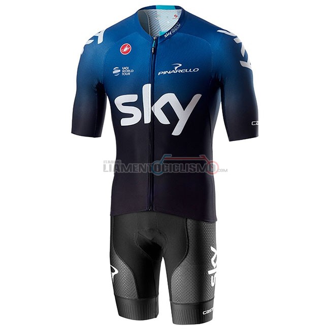 Abbigliamento Ciclismo Sky Aero Manica Corta 2019 Nero Blu
